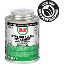 Oatey 8 Oz. Low Voc Heavy Bodied Heavy-Duty Clear PVC Cement 30863V