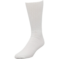 Railroad Sock King Size White Crew Sock (2-Pack) 6050K WH
