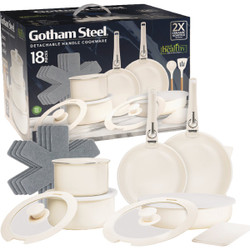 Gotham Steel Detachable Handle Cookware Set (18-Piece) 6148