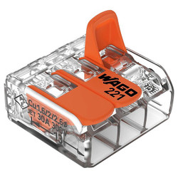 Wago 3 Position Lever Nut; #10Awg; 30pc box 221-613/K194-4045