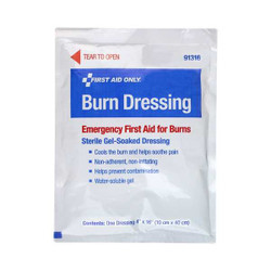 First Aid Only Burn Dressing,White,16"L,4"W 91316
