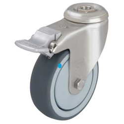 Manufacturer Varies Bolt-Hole Caster,4 7/8"dia,Swivel,Rubber LKRXA-TPA 126KFD-FI
