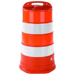 Manufacturer Varies Traffic Barrel,White/Orange,9 lb. 03-780-4HI