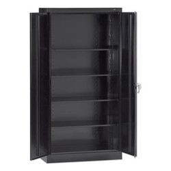 Tennsco 72" High Standard Cabinet (Assembled), 30w x 15d x 72h, Black 7215-BLK