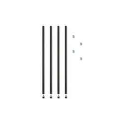 Alera® Stackable Posts For Wire Shelving, 36 "high, Black, 4/pack ALESW59PO36BL