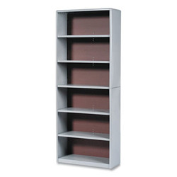 Safco® ValueMate Economy Bookcase, Six-Shelf, 31.75w x 13.5d x 80h, Gray 7174GR