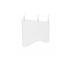 deflecto® Hanging Barrier, 35.75" X 24", Acrylic, Clear, 2/carton PBCHA3624