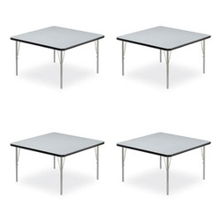 Correll® TABLE,AT TFL 48X48,GG/BK A4848TFSQ15TP09954PK