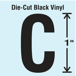 Stranco Die Cut Letter Label, C, 10 Cards,PK10 DBV-1-C-10