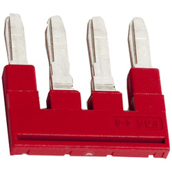 Square D Plug-In Bridge,Copper,Plastic,Red NSYTRAL44
