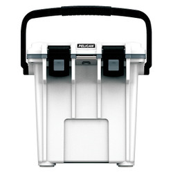 Pelican Chest Cooler,20.0 qt. Cap.,White Body 20Q-1-WHTGRY