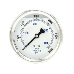 Pic Gauges Pressure Gauge,1/4 in. NPT,4 in. 202L-404S