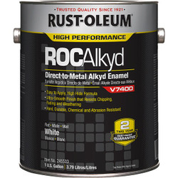 Rust-Oleum V7400 Alkyd Enamel,Flat White,1 gal. 245533