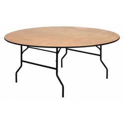 Flash Furniture Fold Table,Wood,Round,72" YT-WRFT72-TBL-GG