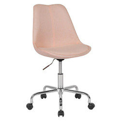 Flash Furniture Task Chair,Aurora,Fabric,Pink CH-152783-PK-GG