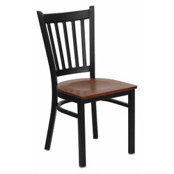 Flash Furniture Restaurant Chair,Vertical Back,Chy Seat XU-DG-6Q2B-VRT-CHYW-GG