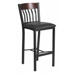 Vertical Stool,Blk/Natural,Blk Vnyl Seat