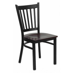 Flash Furniture Restaurant Chair,Vertical Back,Mah Seat XU-DG-6Q2B-VRT-MAHW-GG