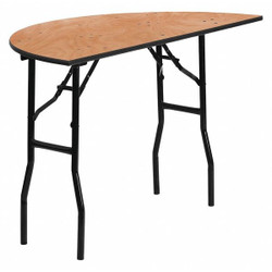 Flash Furniture Fold Table,Wood,Half Round,48" YT-WHRFT48-HF-GG
