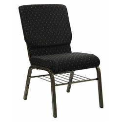 Flash Furniture Dot Fabric Church Chair,Black XU-CH-60096-BK-BAS-GG