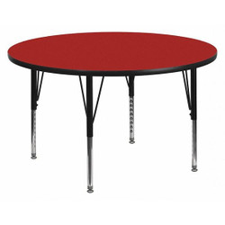Flash Furniture Activity Table,Round,Red,48" XU-A48-RND-RED-T-P-GG