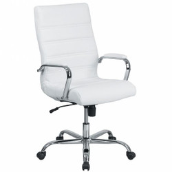 Flash Furniture Office Chair,43 in H,Gray GO-2286H-WH-GG