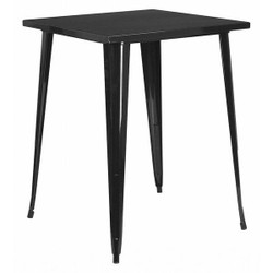Flash Furniture Black Metal Bar Table,31.5SQ CH-51040-40-BK-GG