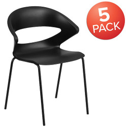 Flash Furniture HERCULES Series 440 lb. Capacity Bl,PK5 5-RUT-4-BK-GG