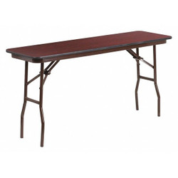 Flash Furniture Training Table,Melamine,Rectangl,18"x60" YT-1860-MEL-WAL-GG