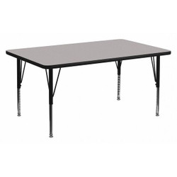 Flash Furniture Activity Table,Rectangle,Gray,24"x48" XU-A2448-REC-GY-T-P-GG