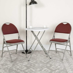 Flash Furniture Burgundy Fabric Folding Chair,PK2 2-HA-MC705AF-3-BY-GG