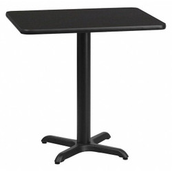 Flash Furniture Black Laminate Table Top,X-Base,24"x30" XU-BLKTB-2430-T2222-GG