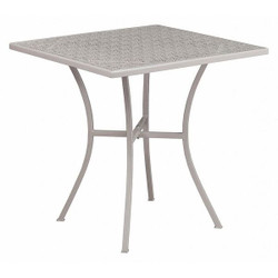 Flash Furniture Light Gray Patio Table,28SQ CO-5-SIL-GG