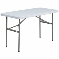 Flash Furniture Wh 24X48 Plastic Fold Table DAD-YCZ-122-2-GG