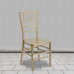 Flash Furniture HERCULES PREMIUM Series Gold Resin,PK2 2-LE-GOLD-GG