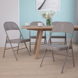 Flash Furniture HERCULES Series Double Braced Beige,PK4 4-BD-F002-BGE-GG