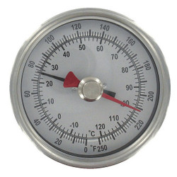 Dwyer Instruments Bimetal Thermom,3 In Dial,-40 to 160F BTM3254D