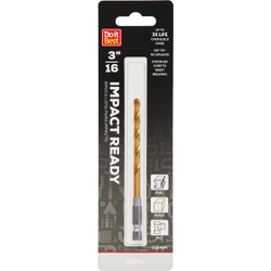 Do it Best 3/16 In. Impact Ready Titanium Hex Shank Drill Bit QJDIB-DB-052
