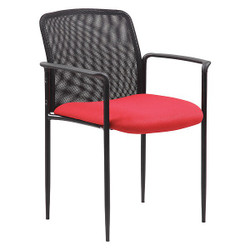 Boss Stackable Mesh Guest Chair,Red B6909-RD
