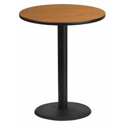 Flash Furniture Natural Laminte Table,Rnd w/Rnd Base,36" XU-RD-36-NATTB-TR24B-GG