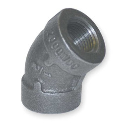 Manufacturer Varies 45 Elbow, Malleable Iron, 1/4 in, NPT 1LBH6