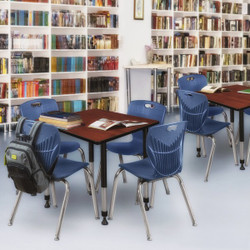 Regency Kee 42" Square Height Adjust Table,Cherr TB4242CHAPBK40NV