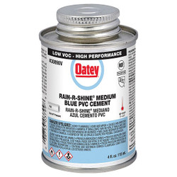 Oatey Pipe Cement,Can,4 fl oz,Blue 30890V
