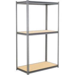 Global Industrial 3 Shelf Heavy Duty Boltless Shelving Z Beam Starter 48Wx36Dx84