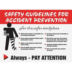 Accuform Poster,17 in x 22 in,Plastic SP124473L