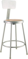 NPS® STOOL,24IN BACK GY,WDG 6224B