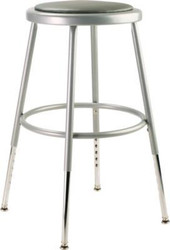 NPS® STOOL,19-27IN VINYL,GY 6418H