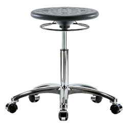 Manufacturer Varies Cleanroom Polyurethane Stool,Black CLR-IPMBSO-CR-NF-CC-BLK