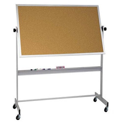 Mooreco Dry Erase Board, Cork/Porcelain,48"x72" 668AG-DC