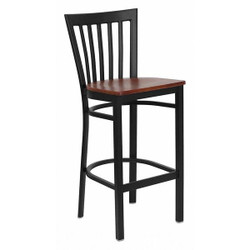 Flash Furniture Restaurant Stool,School Back,Chy Seat XU-DG6R8BSCH-BAR-CHYW-GG